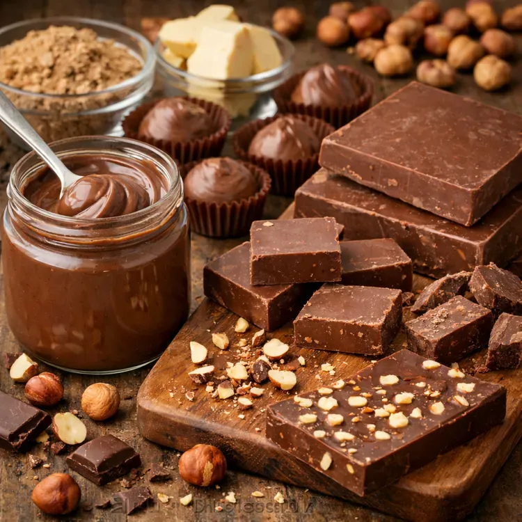 Gianduja-style spreads & slabs illustration